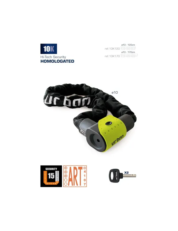 ANTIRROBO CADENA MOTO URBAN 10K Oferta De Temporada