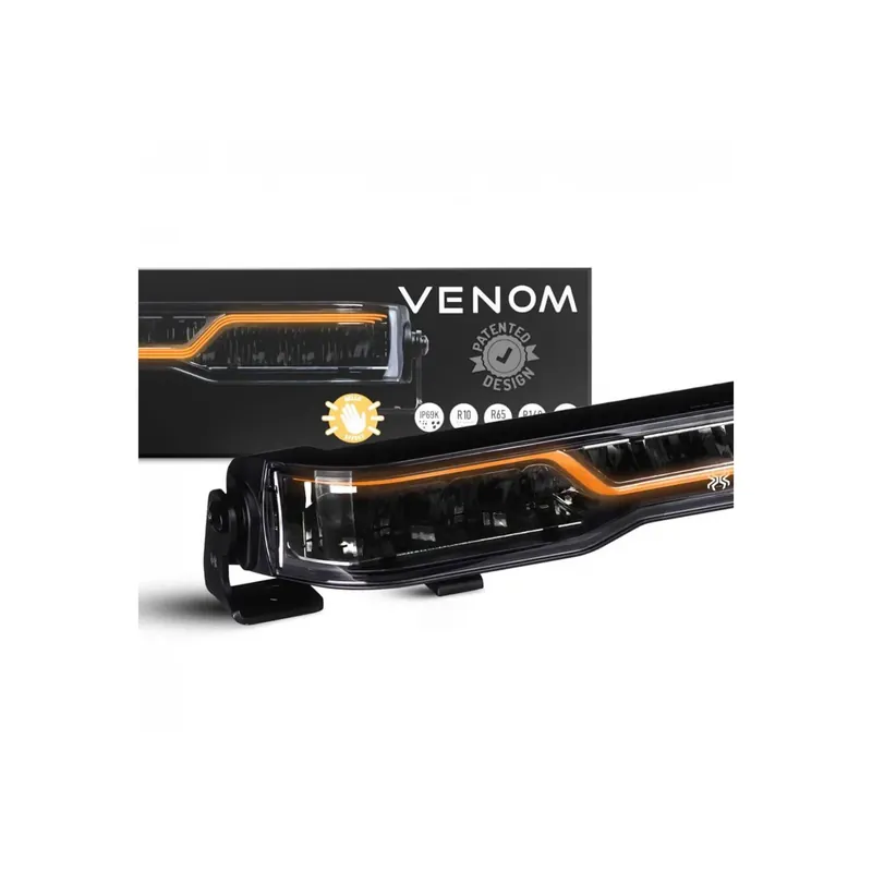 Imprescindible (Must-Have) Barra LED 527mm X-Spider Venom | Largo Alcance HR | Posición Blanca A y Advertencia Ámbar XA1 | 12/24V - X-Spider