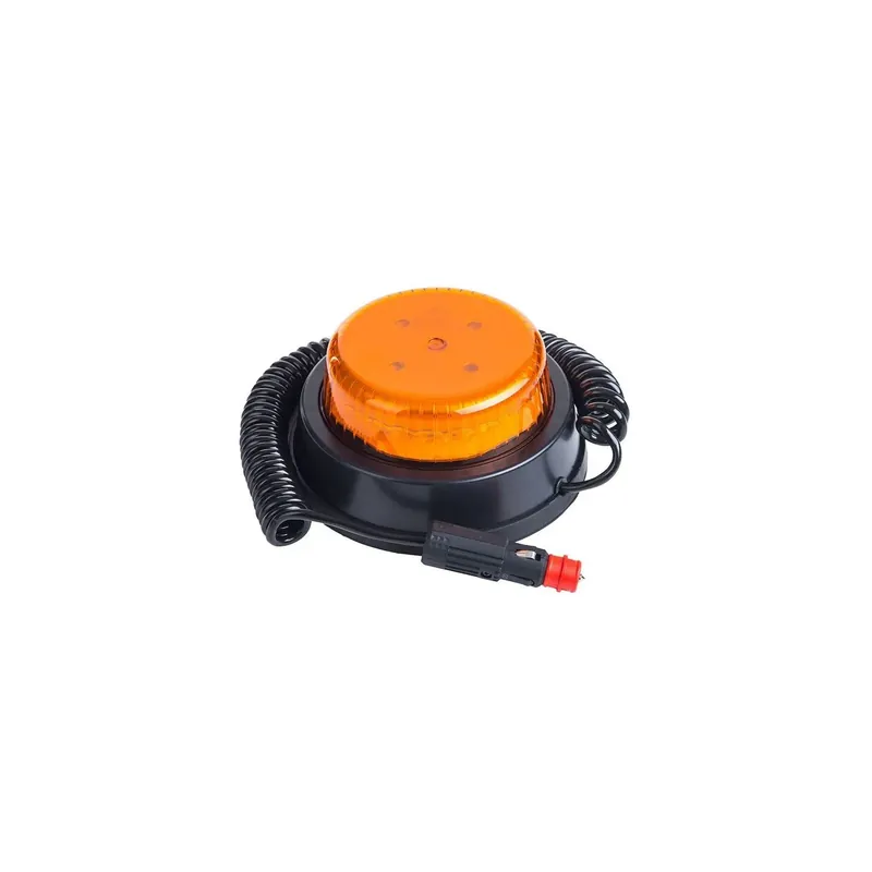 Imprescindible (Must-Have) Rotativo LED/luz de advertencia LDO 2664/F parpadeo F-flash, enchufe mechero, cable 4m ECE R10 EMC IP68  - Horpol