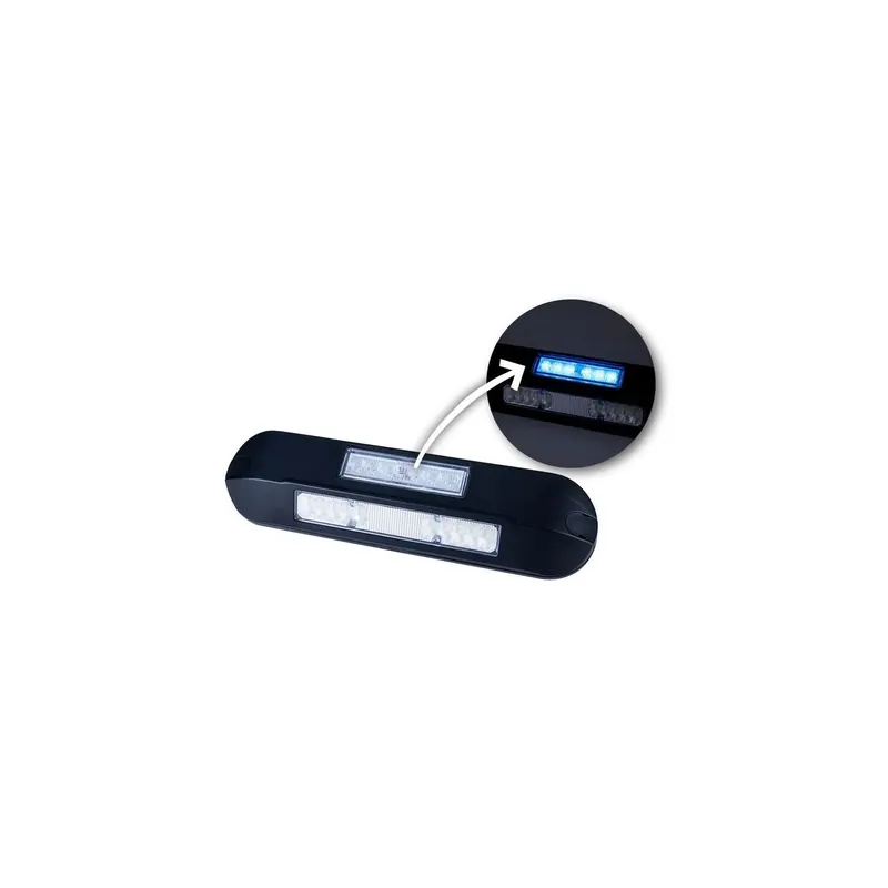 Luz de trabajo LED con luz de advertencia azul LRD 3043/BL/B2/4K 12/24V EMC E9 carcasa negra R65 XB2 - Horpol Popular