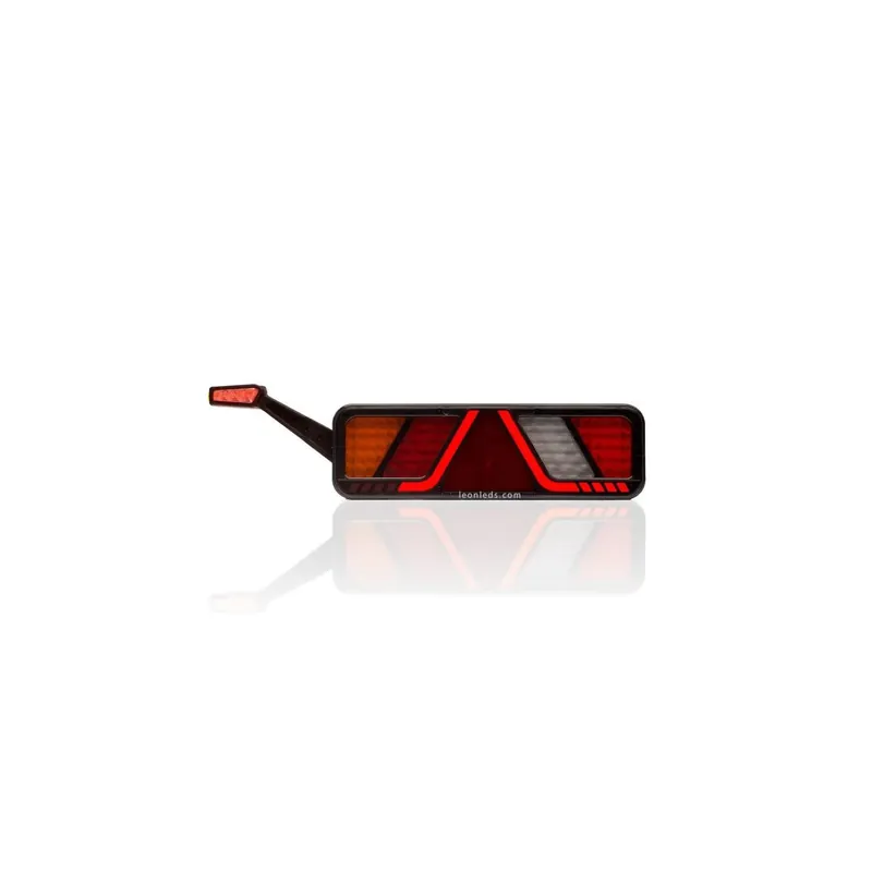 Piloto trasero LED con cuerno y triangulo reflectante FT-700 con Conector 7 Pin - Fristom Gran Oferta