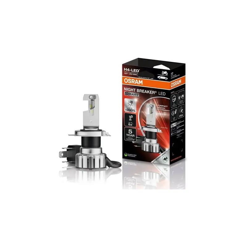 Bombilla Led H4 para moto Night Breaker LED Smart homologada en España +330% de brillo 64193DWNBSM-1HB - Osram Automoción Compra Hoy