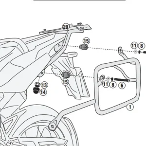 Portamaletas lateral Cam-Side. Honda CRF1100L Africa Twin (20>) Últimas Unidades