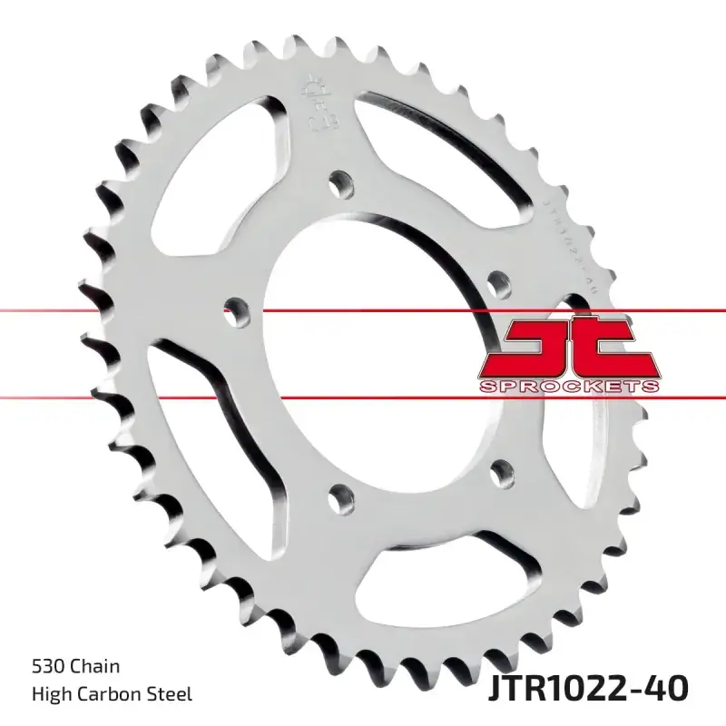 Corona moto JT Sprockets de acero de 40 dientes P.530 JTR1022.40 Más Vendido
