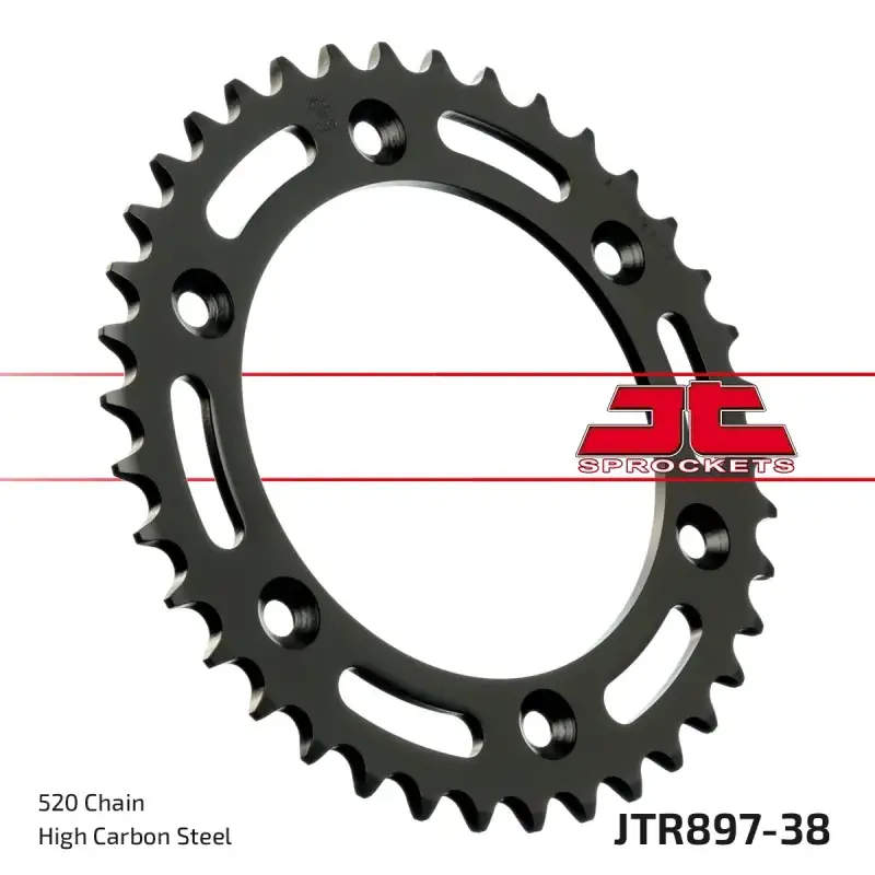 Barato Corona moto JT Sprockets de acero de 38 dientes JTR897.38