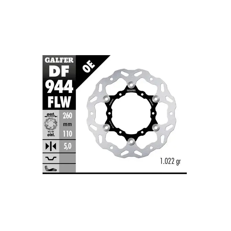 Disco freno moto Galfer Wave flotante 260x5mm DF94 Promoción Exclusiva