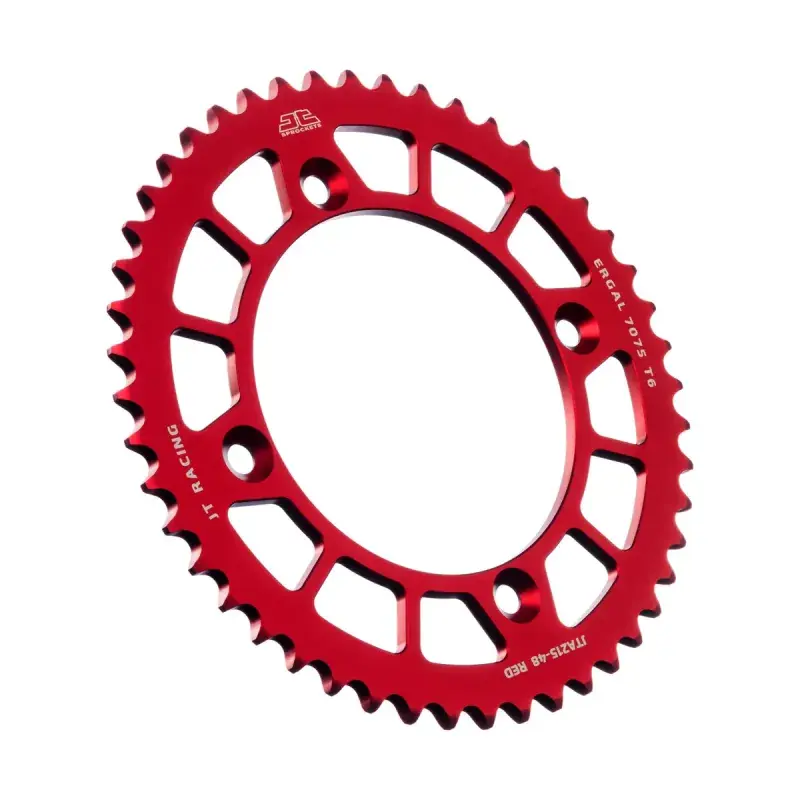 Corona moto JT Sprockets de aluminio de 48 dientes JTA215.48RED Certificado