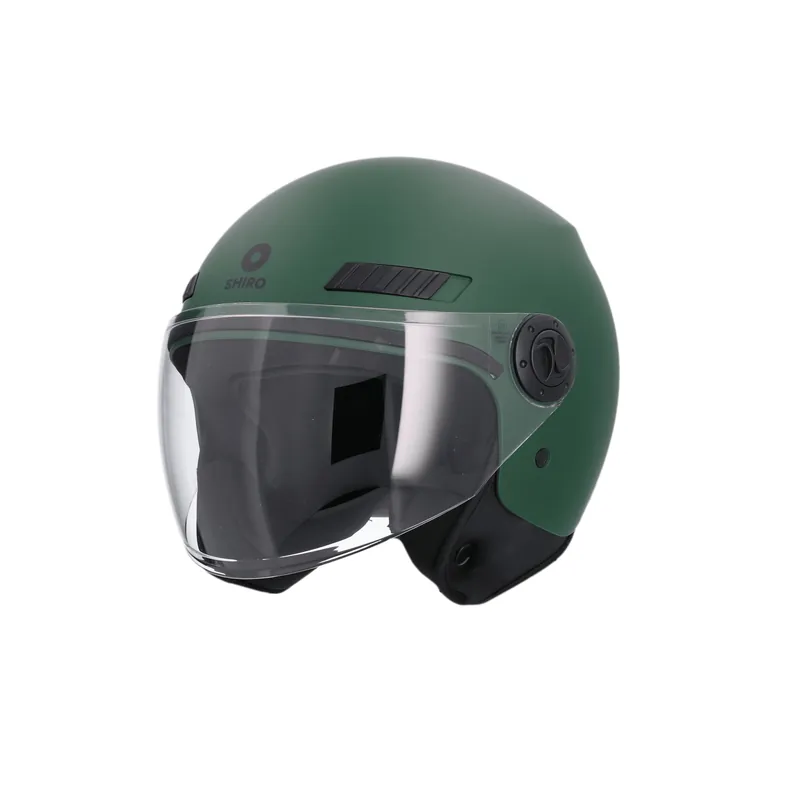 SHIRO CASCO SH-62 KIOTO MONOCOLOR VERDE MATE L Precio Reducido