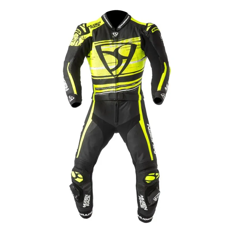 Directo De Fábrica MUGENRACE MNR-2008 Rc Max Due Traje Cuero Blanco Negro Amarillo 48