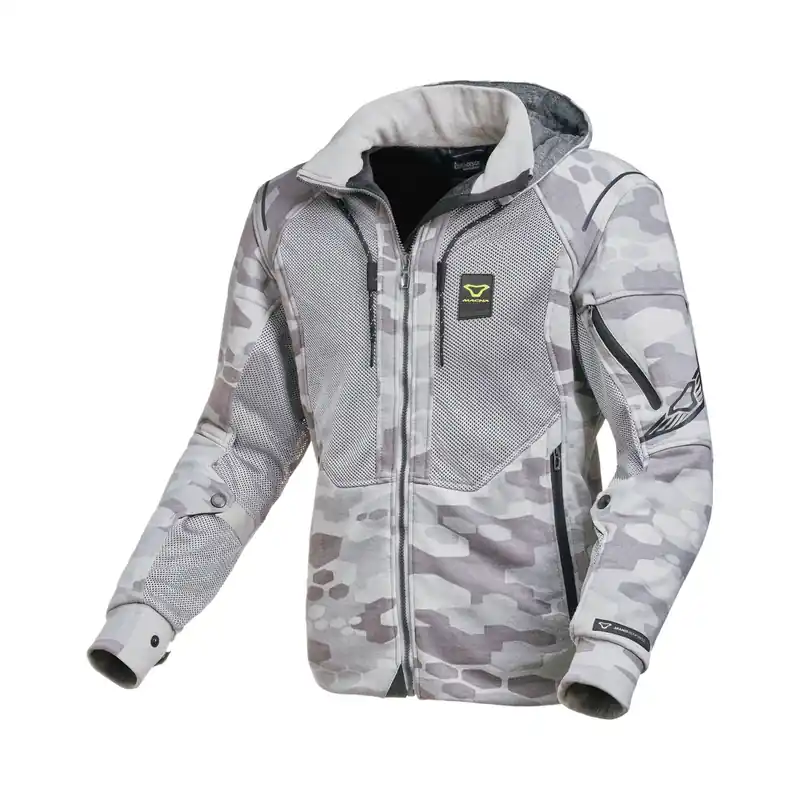 Gran Oferta MACNA BREEZE Sudadera Capucha Moto Cremallera Hombre Beige Camuflaje XS