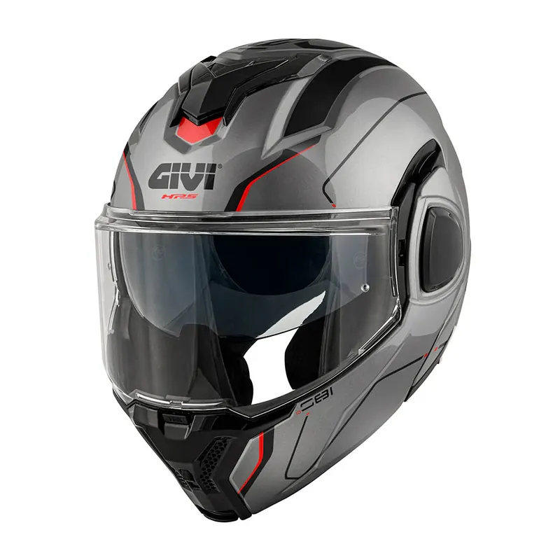 GIVI CASCO FLIPBACK FIBER X36PLUSE TITANIO BRILLONEGROROJO T54 XS Súper Precio