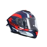 AXOR BRUTALE PLEXUS CASCO INTEGRL DE MOTO AZUL MATE ROJO M Rebajas
