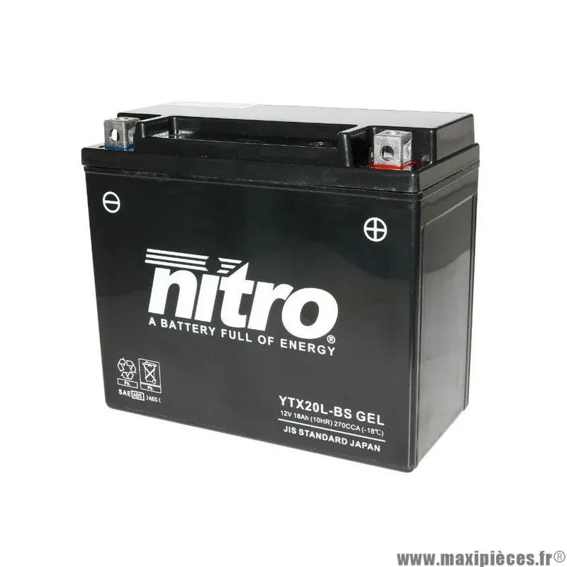 Batería Nitro YTX20L-BS Sellada Gel Descuento