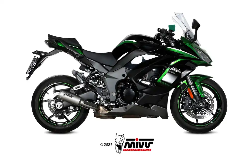 Gran Oferta Escape Mivv Slip-On Mk3 St. Steel Kawasaki Ninja 1000 SX / Tourer 2020-24