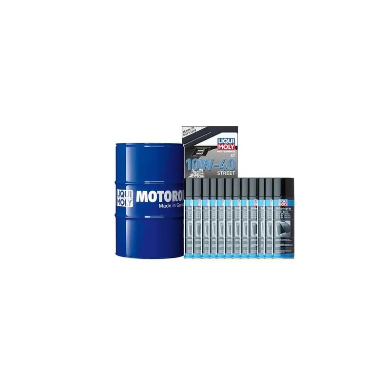 PACK LIQUI MOLY BIDÓN 60L 10W-40 HC SINTÉTICO + 12 TRATAMIENTOS DE SILICONA 300ML Compra Hoy