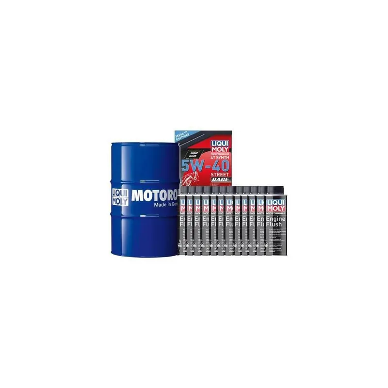 Precio Bajo PACK LIQUI MOLY BIDÓN 60L 5W40 100% SINTÉTICO + 12 LIMPIA MOTORES 250ML