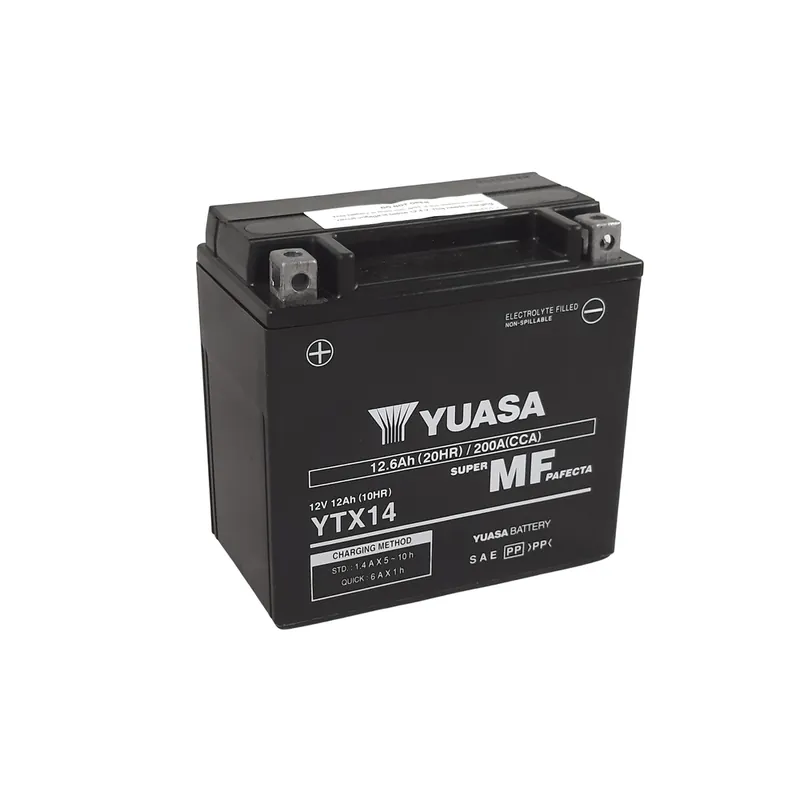 Batería YUASA W/C activada de fábrica sin mantenimiento - YTX14 (FA) YTX14 Comprar En Línea
