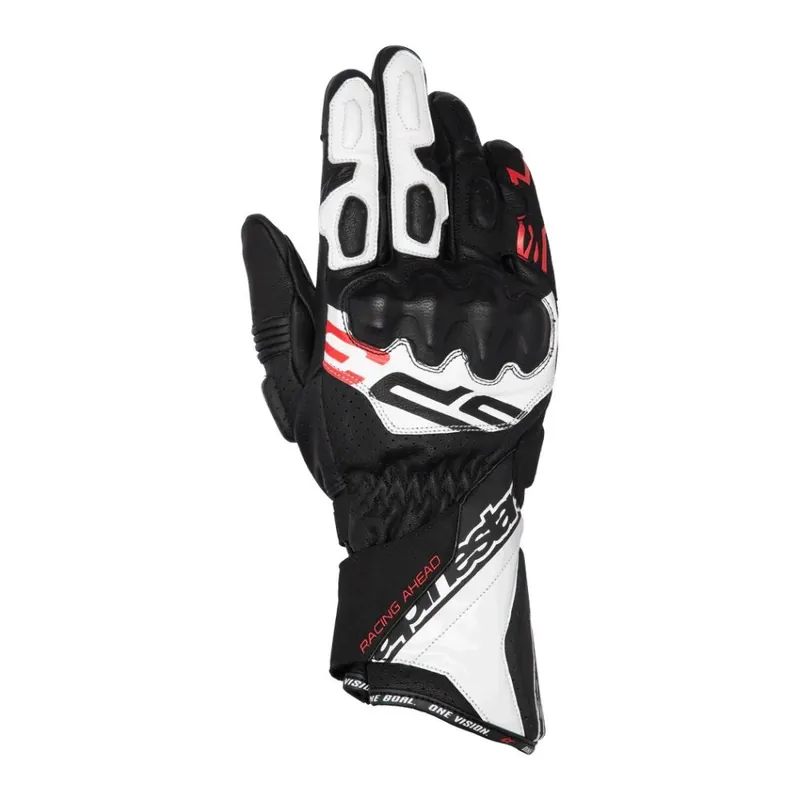 ALPINESTARS GUANTES SP-3 BLACK WHITE RED FLUOR (3550925 1231) XXL Gran Oferta