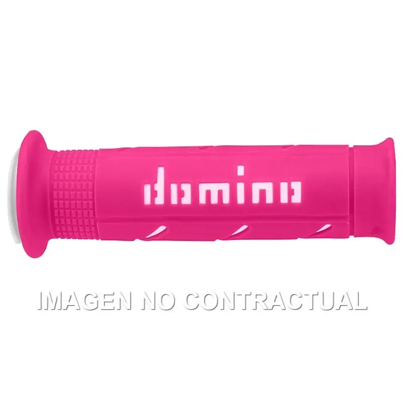 Última Versión Puños Moto XM2 Super Soft Fucsia/Blanco Abiertos D 22 mm L 120-125 mm