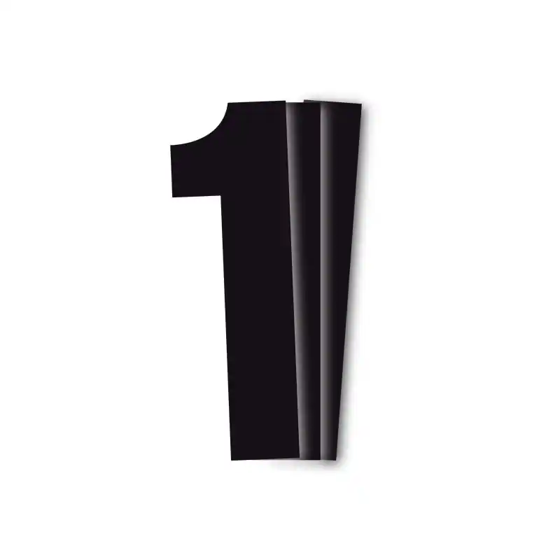 Ordena Ya Números de carrera Negro - Pack de 3 Uds Blackbird PVC 5047/20/1